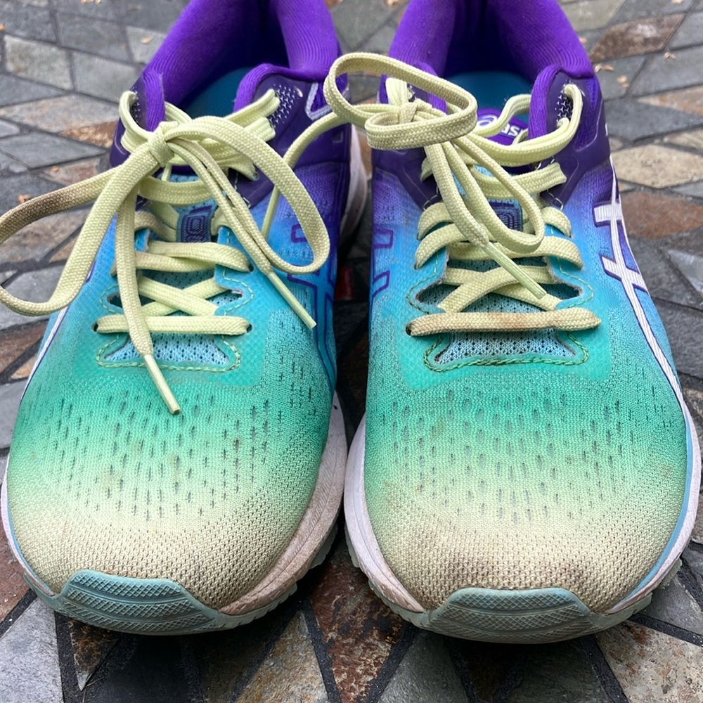 Asics Athletic Shoes - Blue and Green ombré